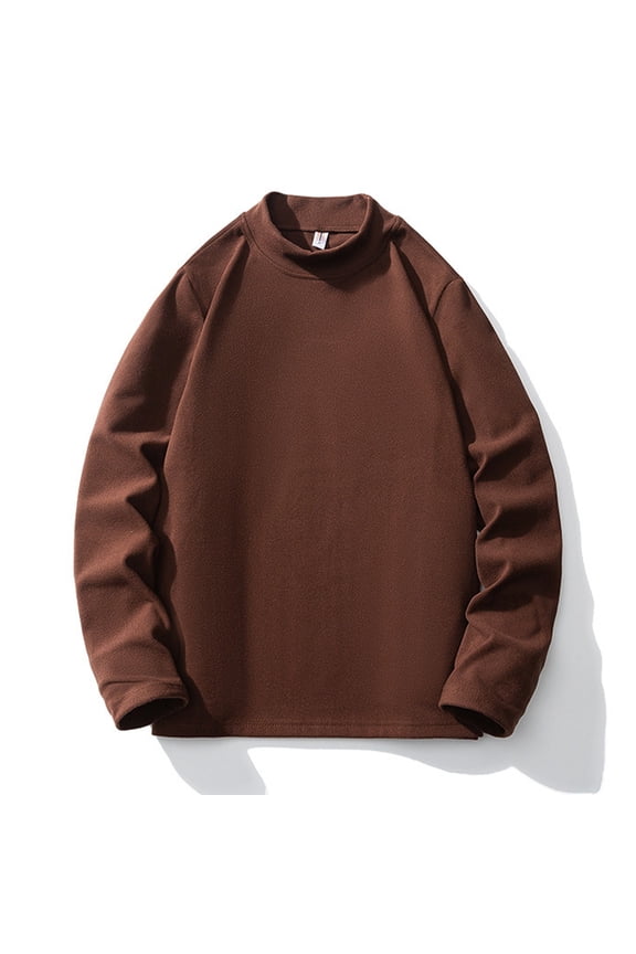 Men's Thermal Turtle Mock Neck Shirts, Long Sleeve Shirts Fleece Lined Undershirt Base Layer Tops