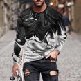 thumbnail image 1 of Qepwsc Mens Casual Shirts Crewneck Long Sleeve Sweatshirt Fashion Gradient Pullover Work Tops Basic Tees Shirts Trendy Winter Fall Outfits Clothes 2025 Loose Fits Outerwear, 1 of 5