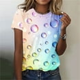 thumbnail image 1 of Qepwsc Plus Size Women Crewneck Short Sleeve T-Shirts Cute Graphic Tees for Women Tops Colorful Print Casual Tshirt Blouss Fashion Clothes 2025 Ladies Sweatshirt Loose Fits Going Out Tops S-XXXXXL, 1 of 4