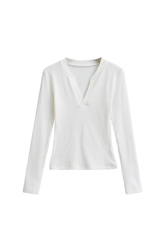 Women's Long Sleeve Underwear knit V Neck Lightweight Baselayer Shirt Women Clothing Comfortable Winter Tops