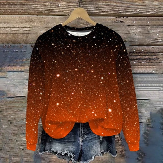 Qepwsc Womens Crew Neck Oversized Sweatshirts Hoodies Gradient 2025 Trendy Long Sleeve Pullover Tops Y2k Fall Outfits Loungewear for Women S_XXXL