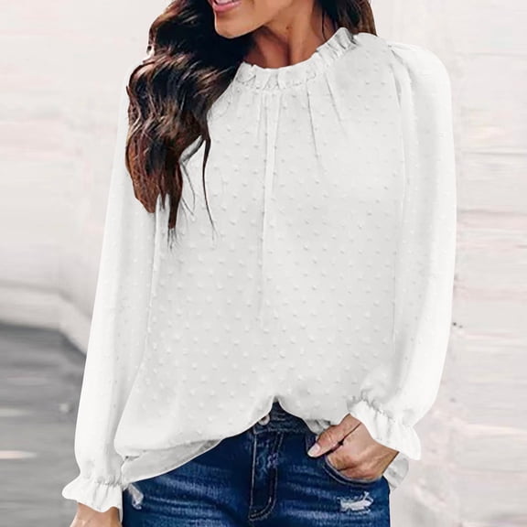 Qepwsc Womens Shirts Long Sleeve Basic Tee Casual Fall Tops Fashion Casual Clothes Ladies Pullover Shirts Tops Loose Fits