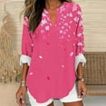 thumbnail image 1 of Qepwsc Womens Shirts Long Sleeve Tshirts V Neck Collarless Shirt Floral Print Graphic Basic Tees Casual Dressy Blouses Tops Shirts Going Out Top Ladies Sweatshirt for Women Plus Size S_XXXXXL, 1 of 4