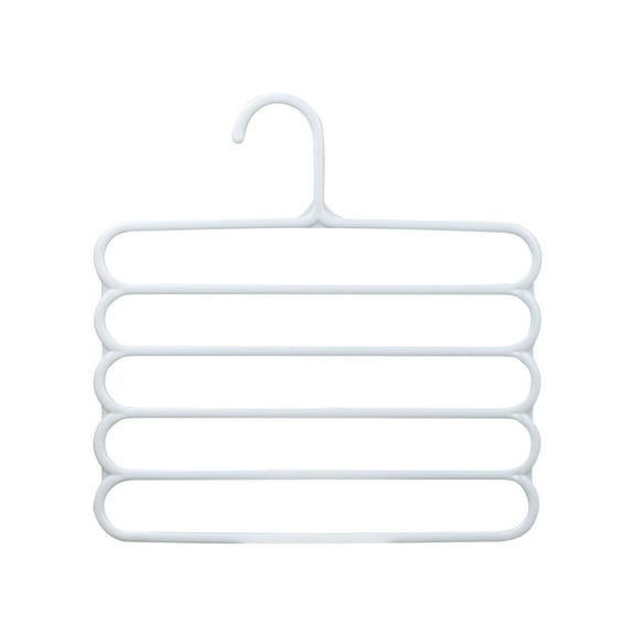 Qepwscx 5-Layer Magic Pants Hangers Space Saving - Closet Multiple Layers Multifunctional Pants Hangers Uses Rack Organizer for Trousers Scarves Slack White