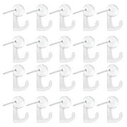 Qepwscx 50 PCS Push Pin Hooks-Plastic Heads Cork Board Hooks Decorative Thumb Tacks Hook for Photo Wall,Bulletin Board,Home Wall,Home Office School Supplies-Clear Clearance