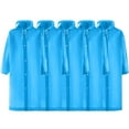 thumbnail image 1 of Qepwscx 5pc Rain Ponchos for Men Women Adults Unisex Hooded Zipper Raincoat Waterproof Reusable Hiking Rain Coat with Pockets, 1 of 8