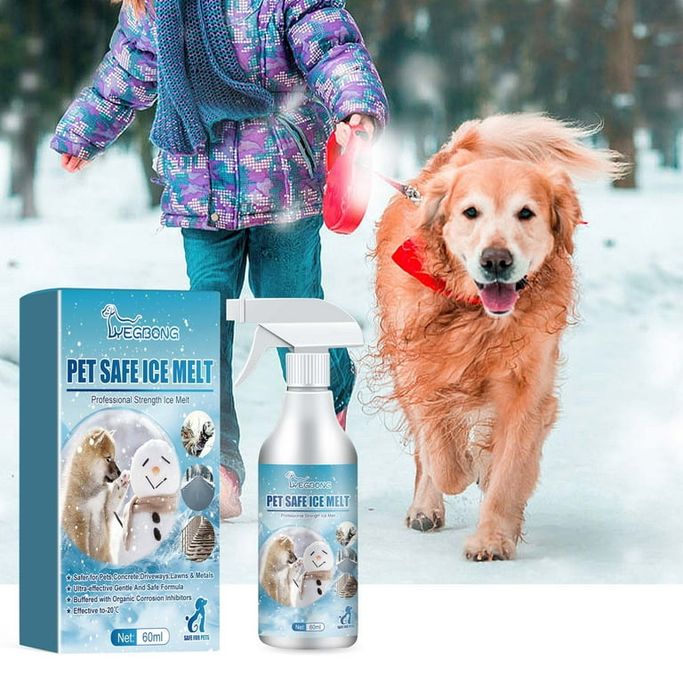 Qepwscx 60ml Pet Safe Ice Melt - Deicer for Driveway,Chloride Ice Melt, Deicer  Spray,Pet Safe Ice Melt, Ice Dam Melt, Liquid Ice Melt, DeIcer for  Sidewalks - Safe, Fast and Effective 