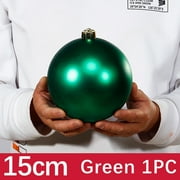 Qepwscx 6In Large Christmas Ball Ornaments Giant Shatterproof Plastic Hanging Xmas Ball Decorations Christmas Tree Ornaments Shiny Christmas Ball Ornaments Clearance