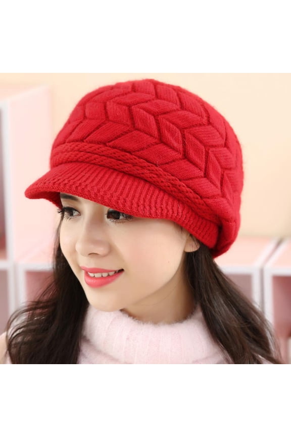 Berets Hats Women Winter Warm Wool Knitted Oversized Beanie Stretchy Knitting Solid Color Warmer Winter Fall Accessory