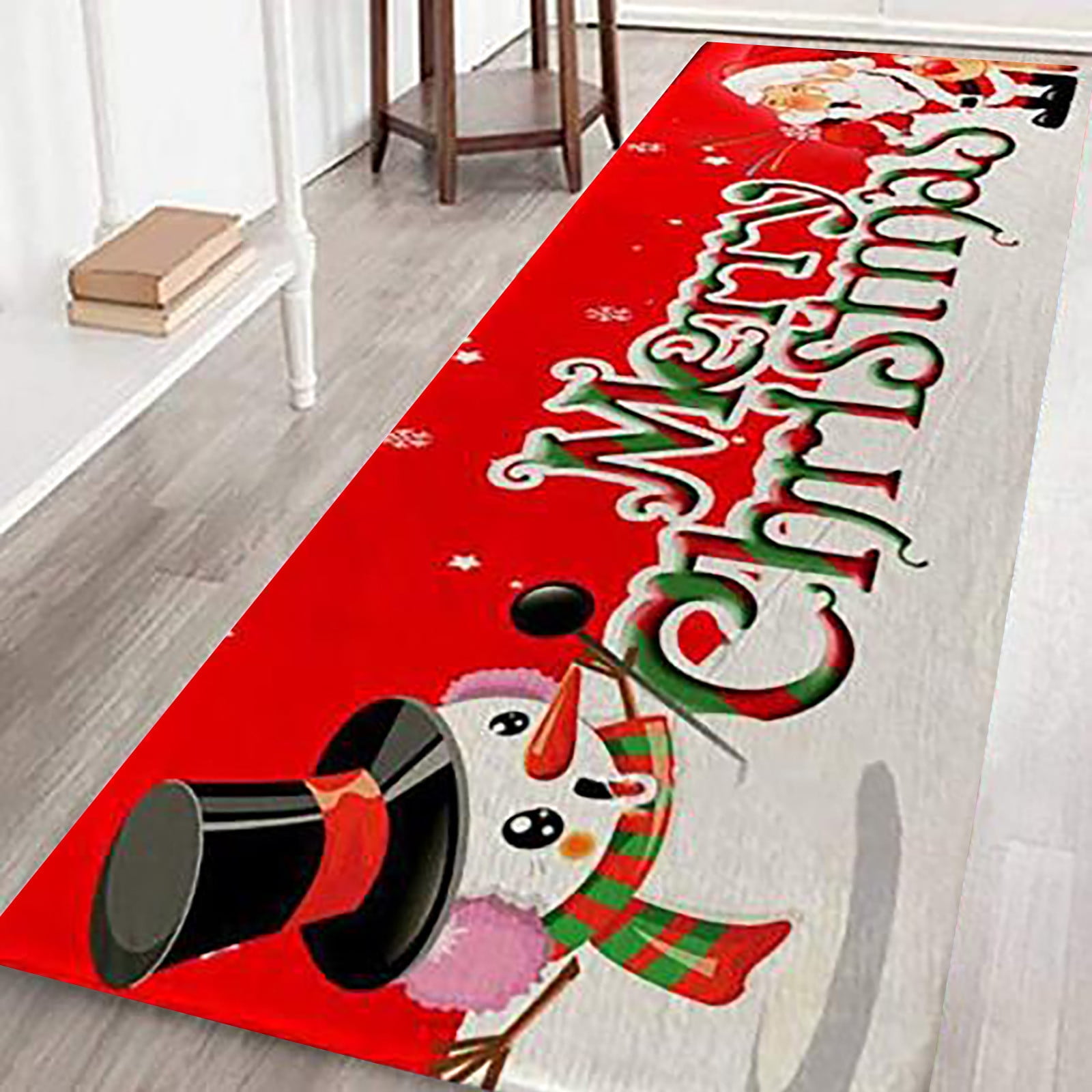 Qepwscx Christmas Doormat Merry Christmas Snowmen Pattern Decorative