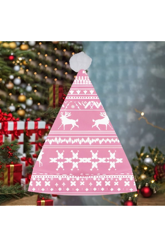 Christmas Santa Hat for Adults, Unisex Classic Holiday Santa Claus Hat for Christmas Festive Holiday Party Outdoor Winter Red Headwears