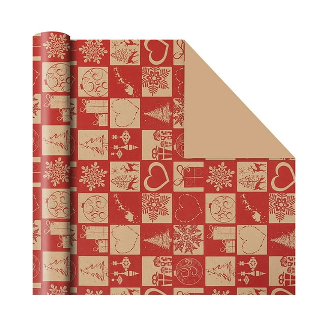 Qepwscx Christmas Wrapping Paper Gift Paper Vintage Floral Paper Kraft Paper Christmas Wrapping