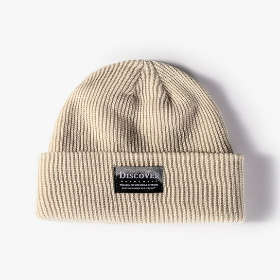 Qepwscx Chunky Short Fisherman Beanie Hats for Men Women Hat Trawler Slouchy Skull Cap Knit Cuffed Beanies Winter Warm Watch Cap Mens Thick Skater Streetwear Fishermans Beanie Daily Hat