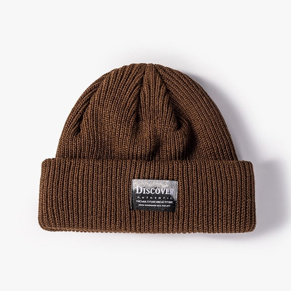 Qepwscx Chunky Short Fisherman Beanie Hats for Men Women Hat Trawler Slouchy Skull Cap Knit Cuffed Beanies Winter Warm Watch Cap Mens Thick Skater Streetwear Fishermans Beanie Daily Hat