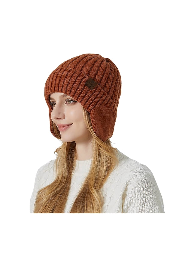 Chunky Wool Knit Skull Caps Beanie for Men Women Streetwear Fisherman Short Beanie Hats Helmet Liner Sleep Hat Soft Ski Hat Unisex Daily Hat