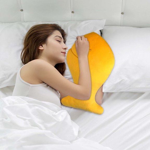 Qepwscx Fish Velvet Pillows 13 inch Gold Soft Fish Shaped Pillows for Birthday Gifts,Theme Party Decorations Cute Pillows Decorative for Bed Sofa Clearance