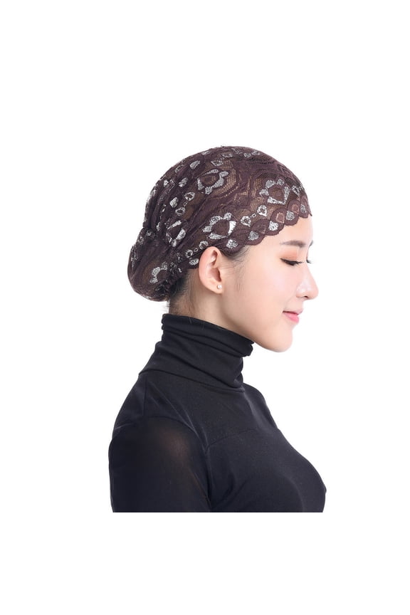 Hijab Undercap for Women, Islamic Muslim Under Hijab Cap Pre Tied Turban Underscarf Solid Undercap Bonnet Inner Head Scarf Head Wraps Hair Turbans for Women Headwears Sleep Cap