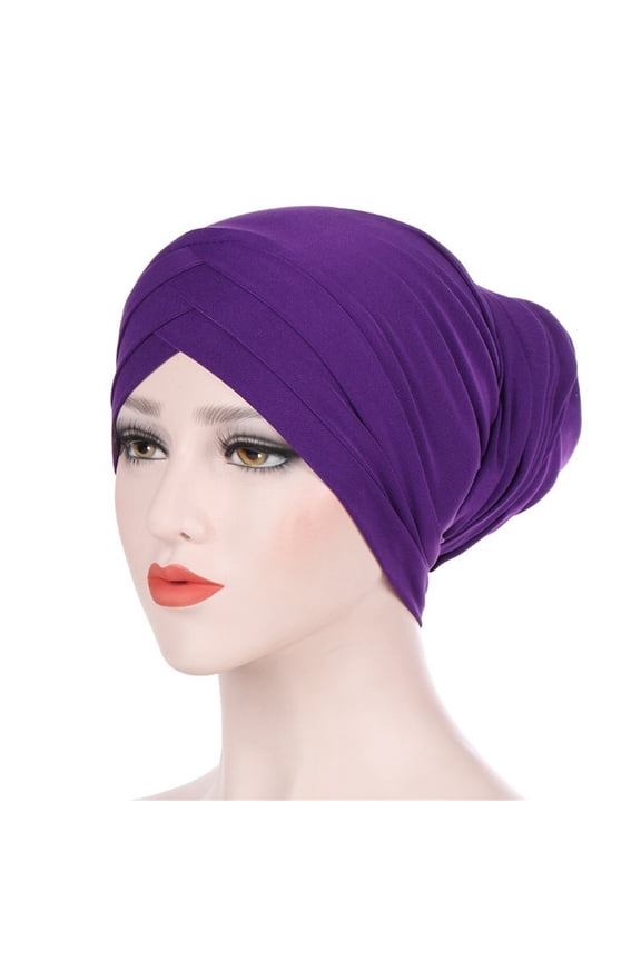 Hijab Undercap for Women, Islamic Muslim Under Hijab Cap Pre Tied Turban Underscarf Solid Undercap Bonnet Inner Head Scarf Head Wraps Hair Turbans for Women