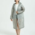 thumbnail image 1 of Qepwscx Hooded Rain Ponchoes Waterproof Raincoat Jacket for Women Men, 1 of 4