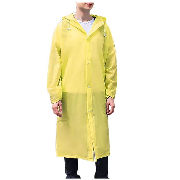 Qepwscx Hooded Rain Ponchos Waterproof Raincoat Jacket for Women Men