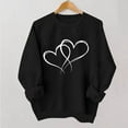 thumbnail image 1 of Qepwscx Long Sleeve Shirts For Women Valentine'S Day Crewneck Sweatshirt Love Heart Printed Blouses Tops, Tees & Blouses Pullover Sweatshirt Spring Fall Graphic T-Shirt Holiday Tee Tops, 1 of 6