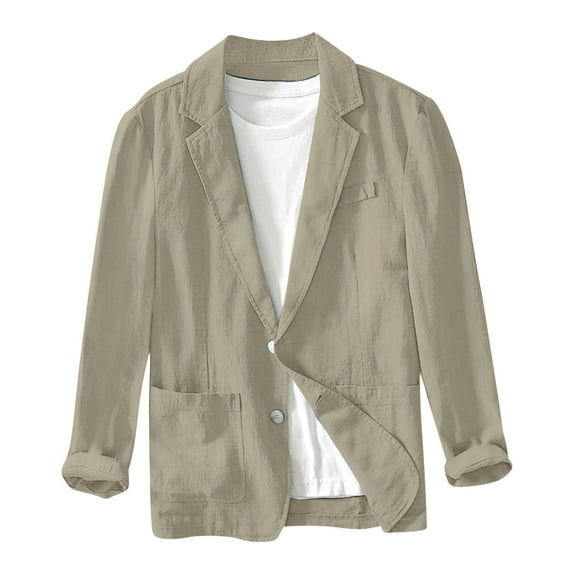 Qepwscx Men Suit Jacket Casual Blazer Shawl Lapel One Button Slim Fits Long Sleeve Jacket Tuxedo Party Dinner Classic-Fits Button-Front Stretch Blazer LLghtweight Suit Summer Tops M-XXL