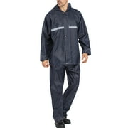 QEPWSCX Men's Rain Suit Packable Waterproof Lightweight Rain Gear for Golf Hiking Cycling 2 Pieces