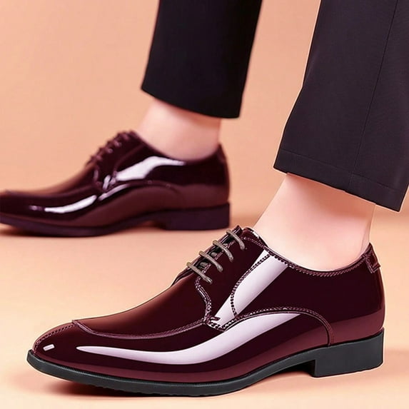 Qepwscx Mens Dress Shoes Lace Up Tuxedo Shoes Leather Pointed Toe Shoes for Men Loafers Boats Driving Shoes Classic Oxfords for Men Work Office Business Formal Shoes Comfortable Dress Shoes