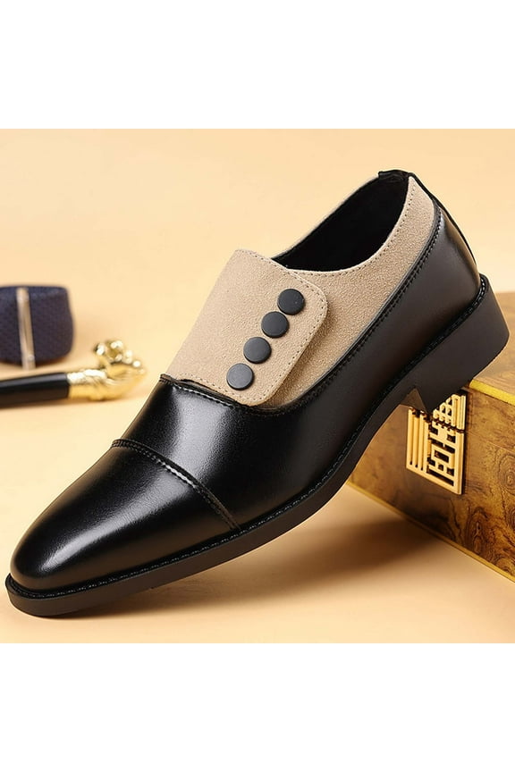 Mens Dress Shoes | Leather Shoes for Men | Loafers Boats Dress Driving Classic Wingtip Oxfords for Men | Tuxedo Shoes | Ironhide Black for Business and Wedding Slip On Loafers