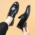 thumbnail image 1 of Qepwscx Mens Dress Shoes Leather Shoes for Men Loafers Boats Dress Driving Classic Oxfords Men Tuxedo Shoes ronhide Black Work Office Business Shoes, 1 of 9