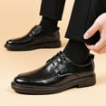 thumbnail image 1 of Qepwscx Mens Dress Shoes Leather Shoes for Men Loafers Boats Dress Driving Classic Oxfords Men Tuxedo Shoes ronhide Black Work Office Business Shoes, 1 of 9