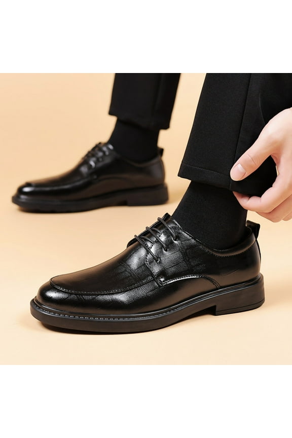 Mens Dress Shoes Leather Shoes for Men Loafers Boats Dress Driving Classic Oxfords Men Tuxedo Shoes ronhide Black Work Office Business Shoes