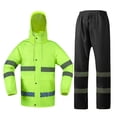 thumbnail image 1 of Qepwscx Mens Rain Suits with Reflective Waterproof Breathable High Visibility Reflective Work Rain Jacket Pants for All Sports Farm Fishing Motorcycle Jacket Pants for Work Golf Fishing Hiking, 1 of 7