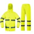 thumbnail image 1 of Qepwscx Mens Rain Suits with Reflective Waterproof Breathable High Visibility Reflective Work Rain Jacket Pants for All Sports Farm Fishing Motorcycle Jacket Pants for Work Golf Fishing Hiking, 1 of 5