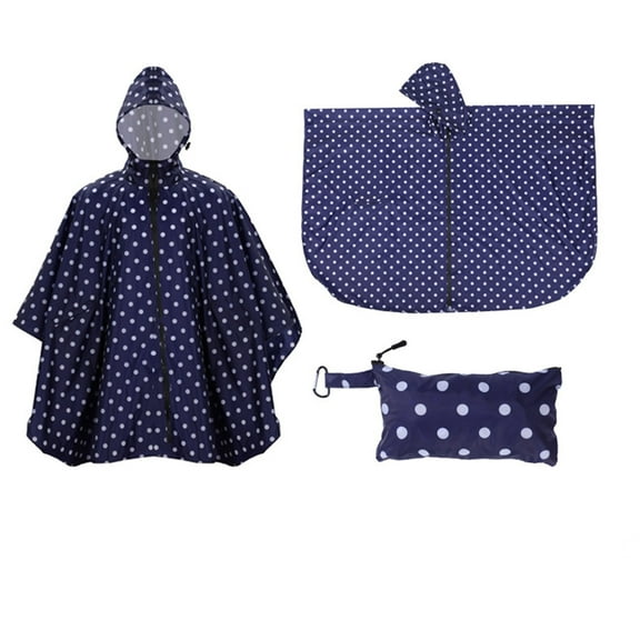 Qepwscx Rain Ponchos for Women Men Adults Unisex Hooded Zipper Raincoat Waterproof Reusable Hiking Rain Coat with Pockets