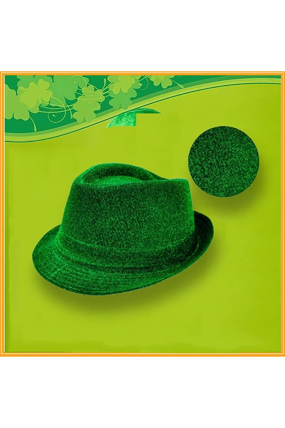 St. Patricks Day Hat Irish Leprechaun Top Hat Cupids Costumes Leprechaun Green Hat with Buckle for Women Men