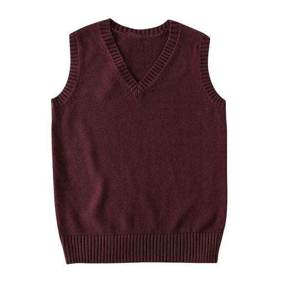 Qepwscx Sweater Vests for Women Crew Neck Sleeveless Pullover Knit Sweater Vests Top Casual Shirts 2025 Fall Outfits Sweaters Blouses Fashion Clothes