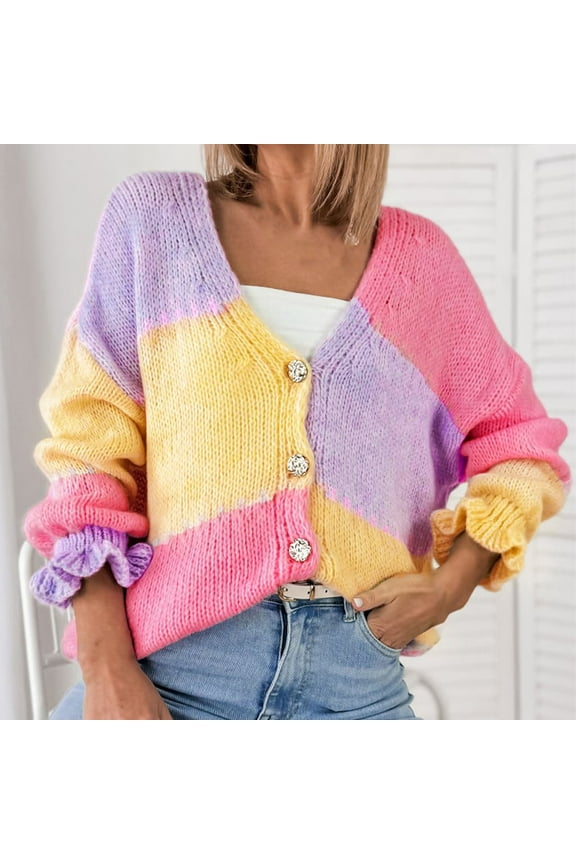 Qepwscx Sweaters for Women 2025 Fall Crewneck Oversized Knit Tops Long Sleeve Chunky Knit Pullover Tops Winter Fashion Clothes Print Graphic Knitted Jumperes Tops Winter Shirts Outerwear