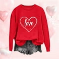 thumbnail image 1 of Qepwscx T Shirts For Women Long Sleeve Valentine'S Day Crewneck Sweatshirt Letters Printed Casual Blouse Tops Womens Tops Trendy Pullover Sweatshirts Graphic Tshirts Holiday Outfits Tee Tops Plus, 1 of 4