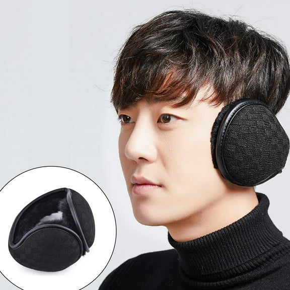 Qepwscx Winter Ear Muffs for Men & Women - Fleece Ear Warmers - Ear Muffs Ear Covers for Cold Weather Running Cycling Ski Outdoor Skiing - Behind the Head Earmuffs