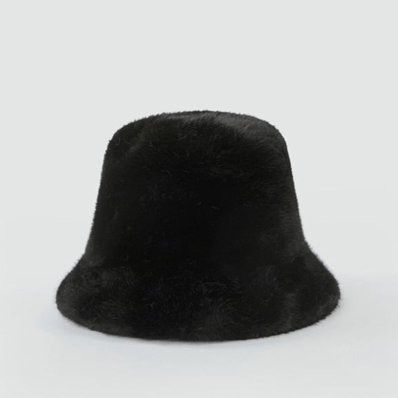 Qepwscx Winter Fuzzy Bucket Hat for Women Men Bucket Cap Warm Fisherman Cap Wide Brims Bucket Cap Sports Caps for Adults Outdoor Activities