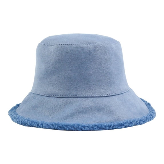 Qepwscx Winter Fuzzy Bucket Hat for Women Men Bucket Cap Warm Fisherman Cap Wide Brims Bucket Cap Sports Caps for Adults Outdoor Activities