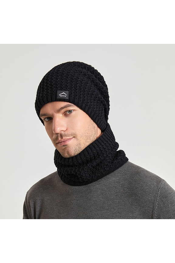 Women One Pieces Slouchy Fleece Beanie Hats Scarf Mask Warm Winter Knitted Hat Thick Skull Ski Cap ,Ski Mask,Windproof Hooded Scarf Cold Weather Hat Neck Warmer Face Cover Hat Cap Scarf