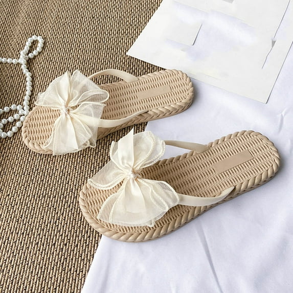 Qepwscx Women's Flat Sandals Open Toe Summer Dressy Slip Strap Slide Outdoor Slippers Softable Shoes Casual Slip-On Slippers for Summer Dress Sandals Daily Wear