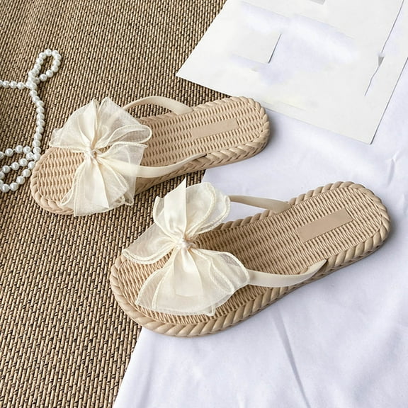 Qepwscx Women's Flat Sandals Open Toe Summer Dressy Slip Strap Slide Outdoor Slippers Softable Shoes Casual Slip-On Slippers for Summer Dress Sandals Daily Wear