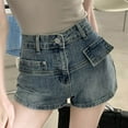 thumbnail image 1 of Qepwscx Women's Plus Size Jean Shorts Hight Rise Stretch Denim Pull On Shorts with Pockets Hot Pants Denim Shorts Nightclub Summer Beach Shorts S-XXXXL, 1 of 6