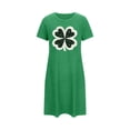 thumbnail image 1 of Qepwscx Women's T-Shirt Nightgown Short Sleeve Sleepshirts Irish Shamrock Printed Comfy Ladies Casual Cover Ups Nightdress St Patricks Day, 1 of 2