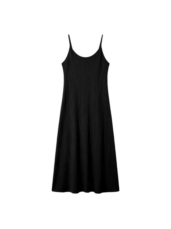 Womens Boho Dresses Sleeveless Spaghetti Strape Dresses For Women Hawaii V Neck Midi Loose Long Sun Dresses Floral Tropical Print Dress Beach Vocation M