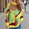 thumbnail image 1 of Qepwscx Womens Graphic Sweater Top Fall 2025 Oversized Chunky Knit Long Sleeve Pullover Sweaters Crew Neck Shirt Going Out Top Knitted Jumperes Tops Winter Shirts Loose Fits, 1 of 6