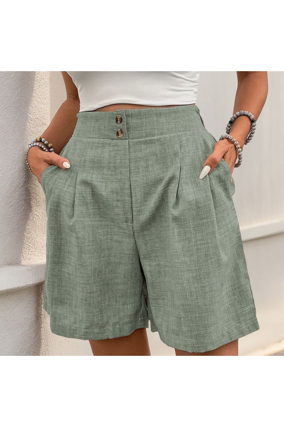 Womens Shorts High Waisted Shorts 5" Inseam Trendy Shorts Summer Elastic Waist Shorts For Women Lounge Office Going Out Short Pants XXL